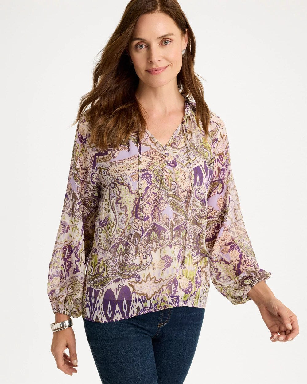 Paisley Amore Georgette Blouse