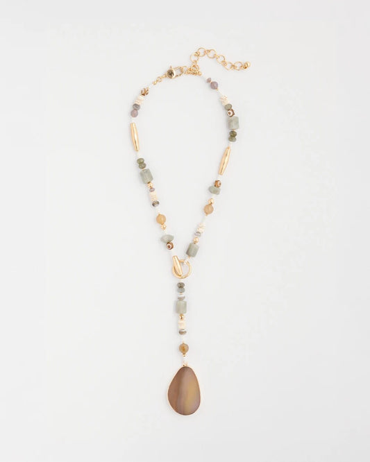Genuine Stone Y-Necklace