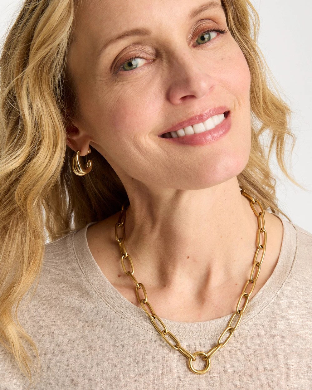 Golden Charm Link Necklace
