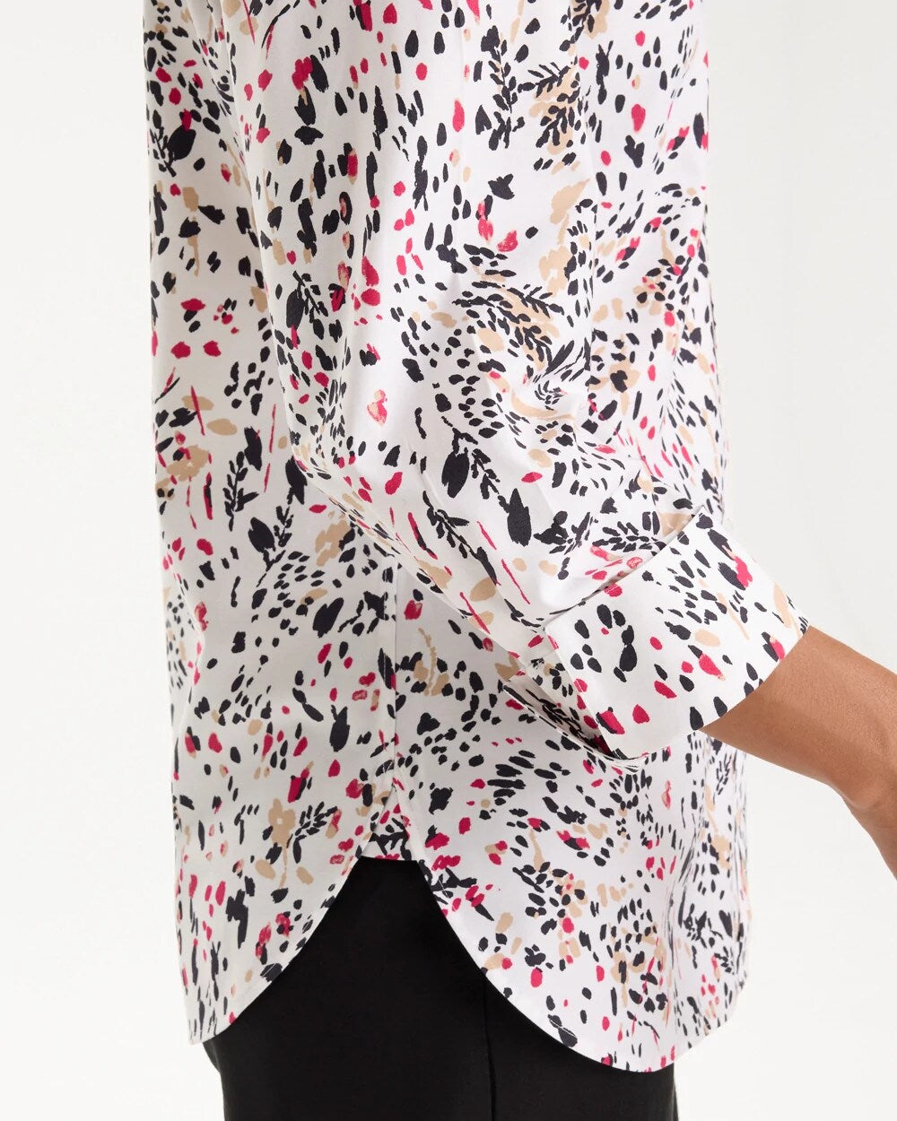 No Iron Stretch Pompeii Sway Print Shirt