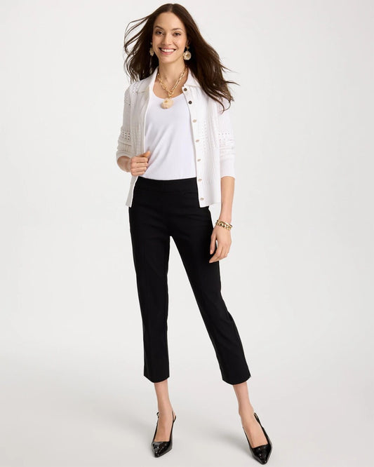 Brigitte Slim Pull-On Crop Pant