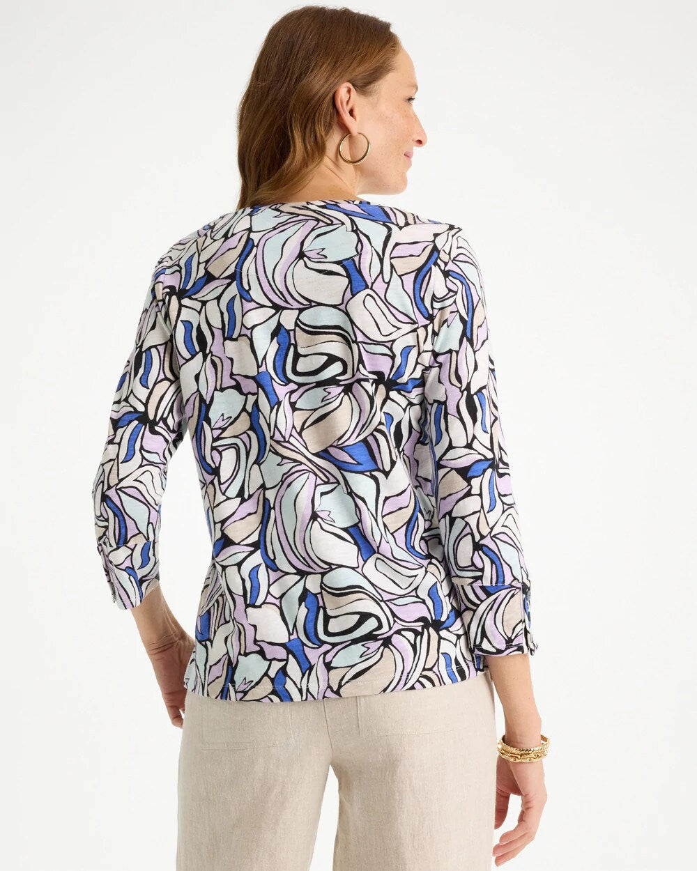Floral Cotton Slub Tee
