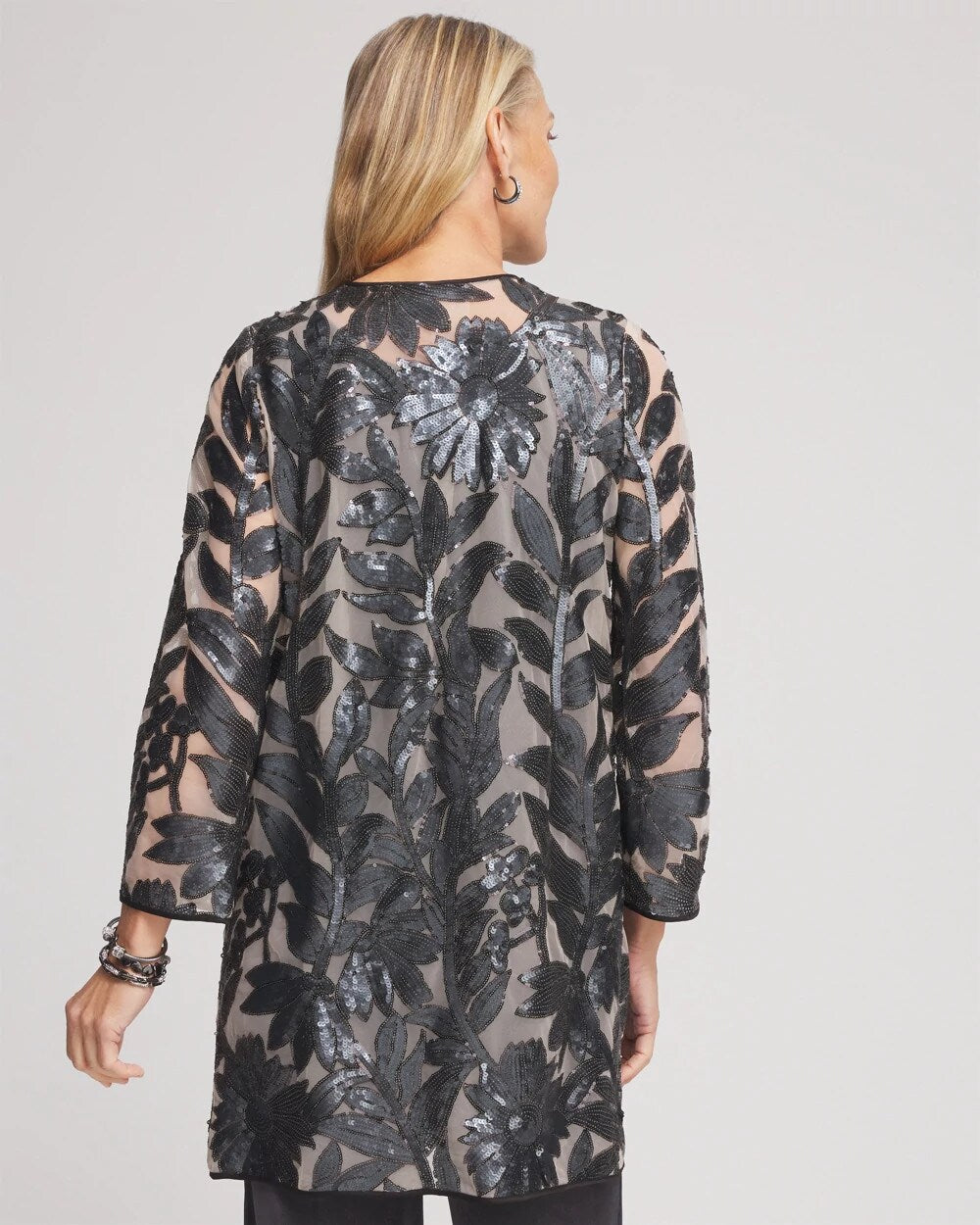 Travelers Collection Lace Sequin Jacket