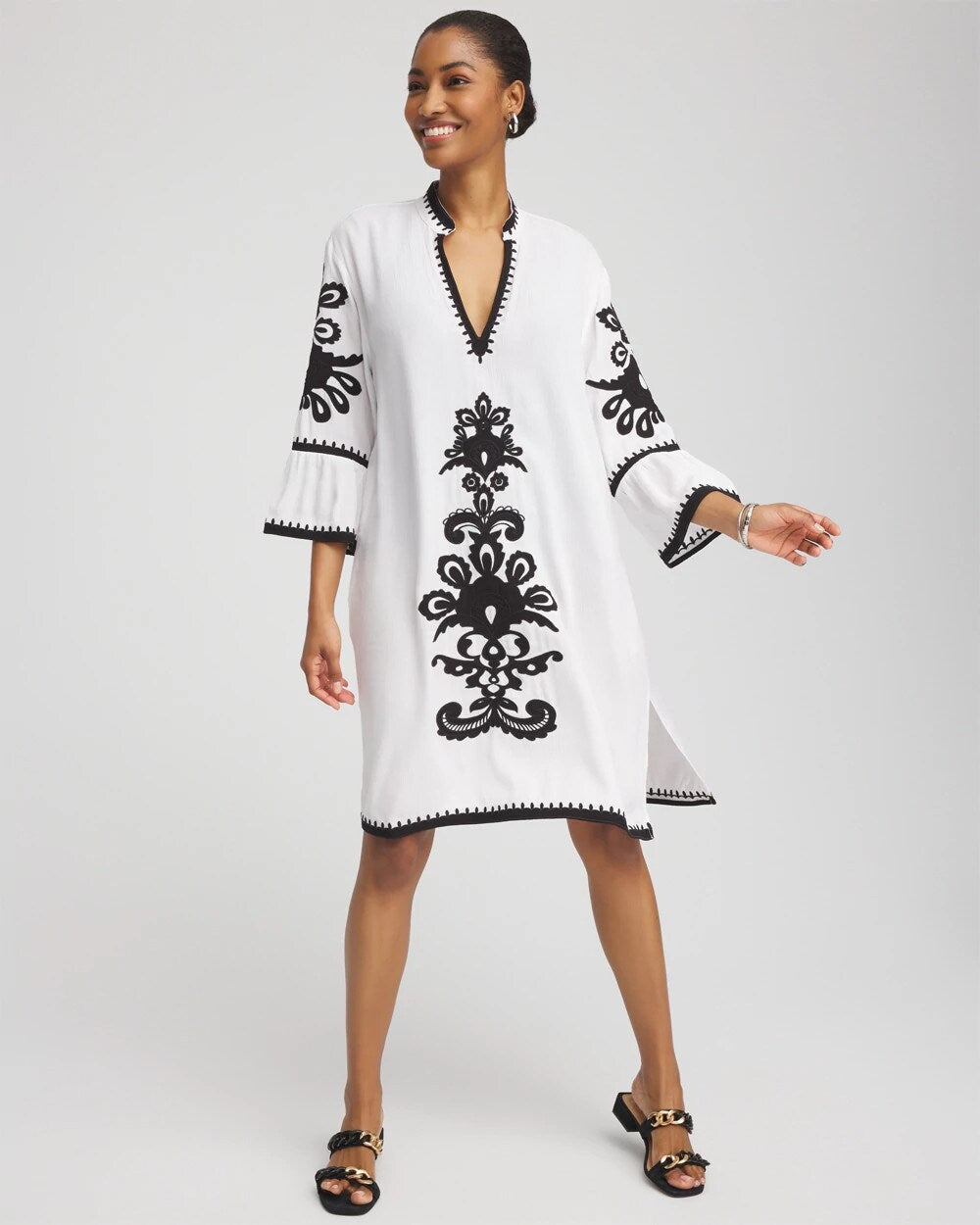 Embroidered Beach Swimsuit Cover Up