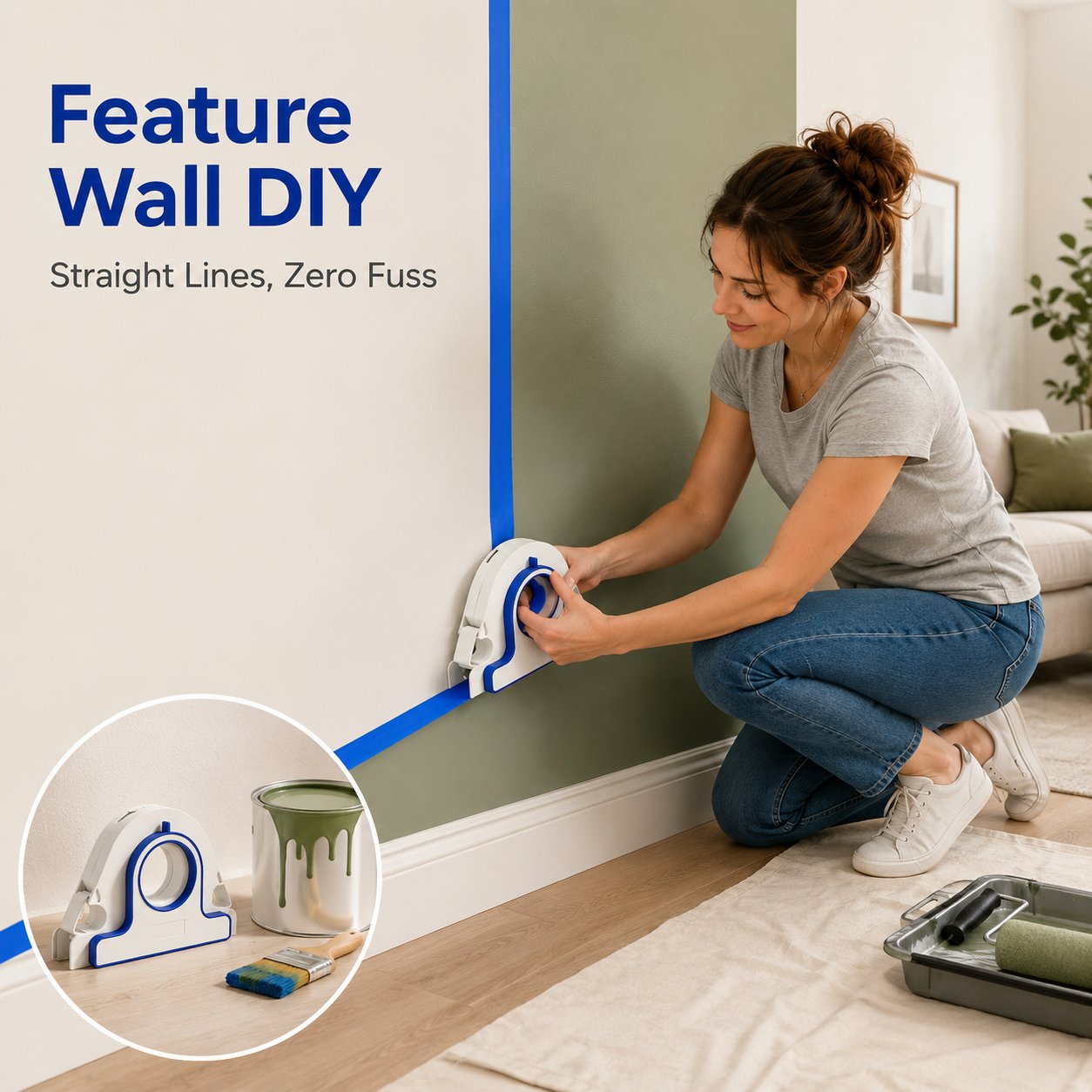 High-efficiency Painter Masking Tape Applicator