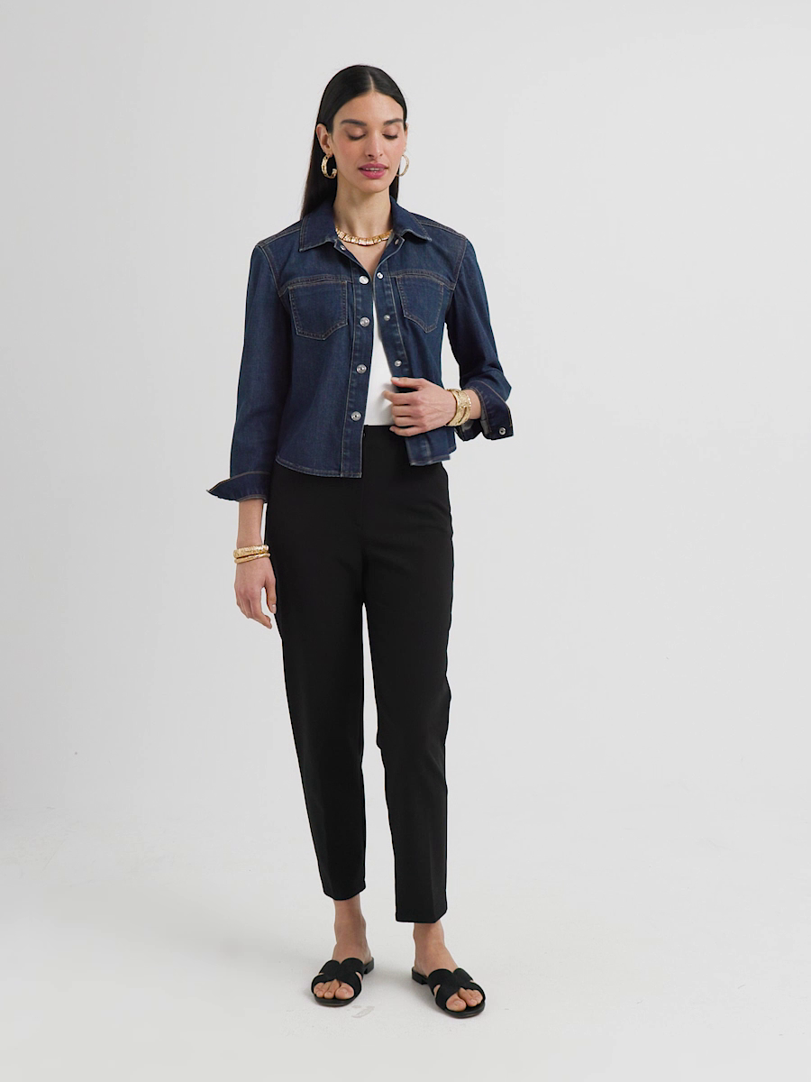 Fly Front Ankle Pants