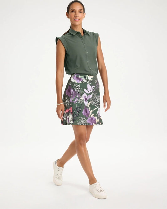 Zenergy UPF Pleated Printed Skort