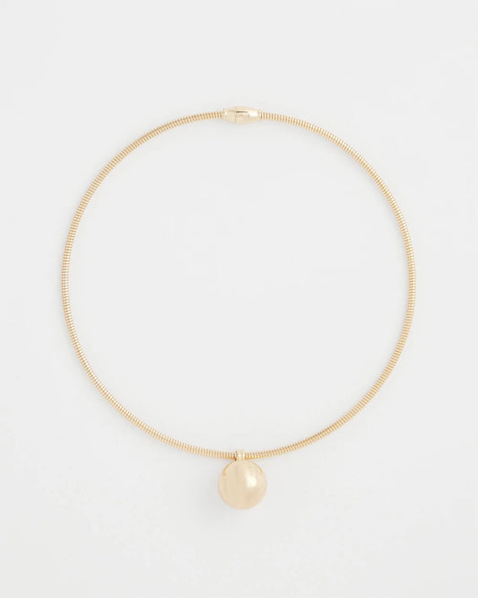 Gold Bead Collar Necklace