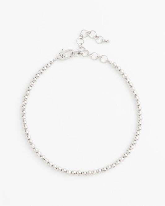 Silvertone Beaded Necklace