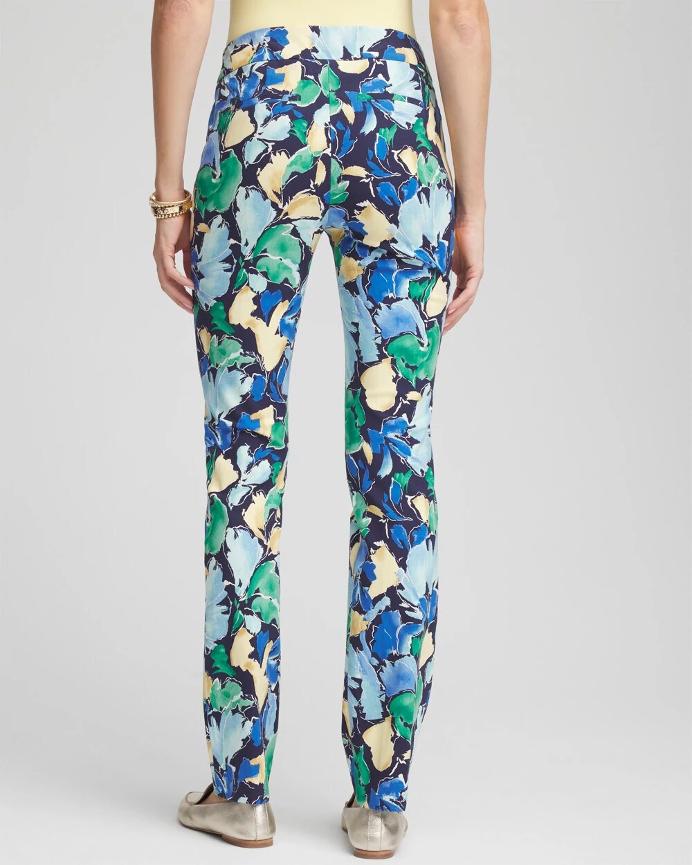 Brigitte Slub Floral Slim Pants