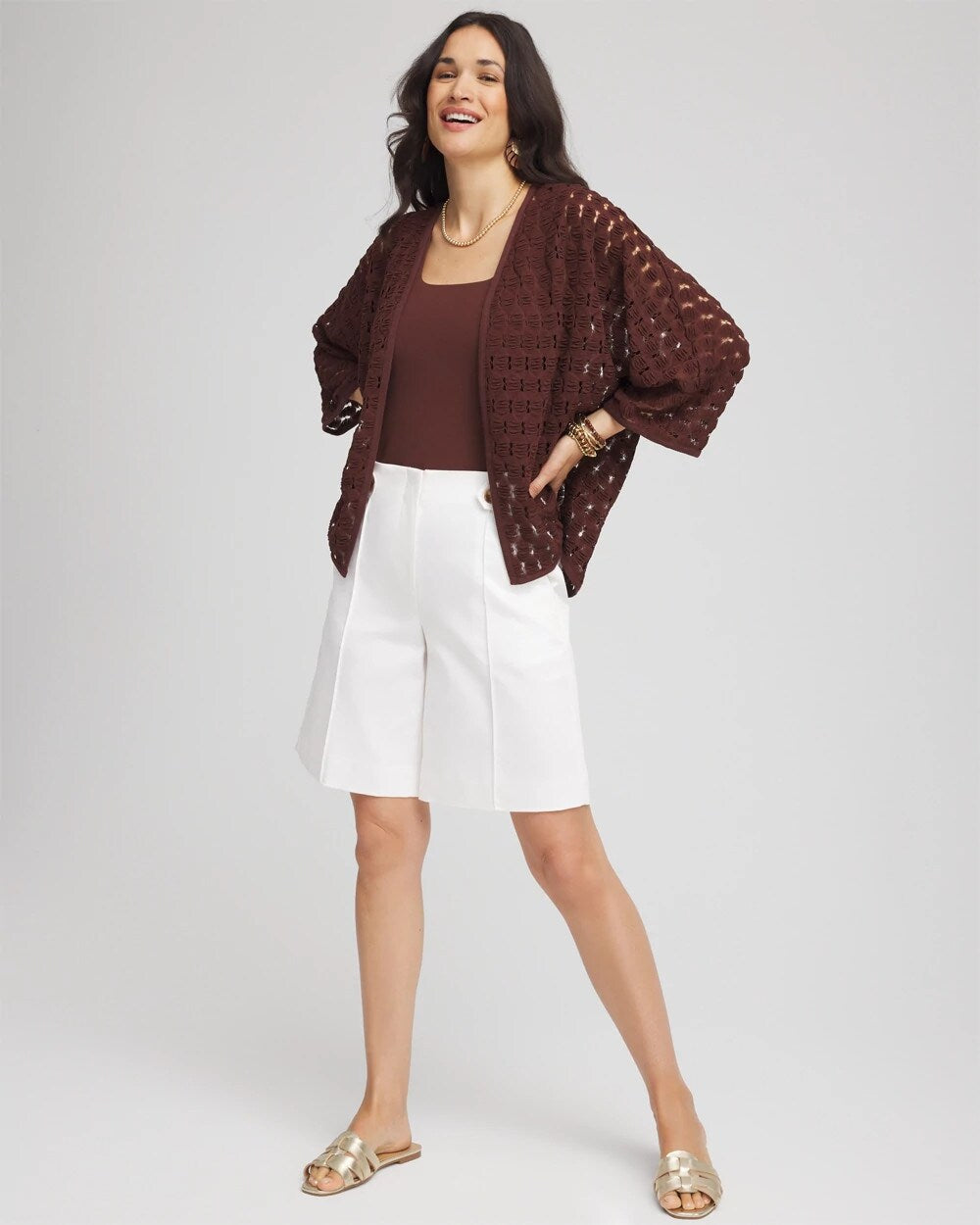 Short Woven Kimono