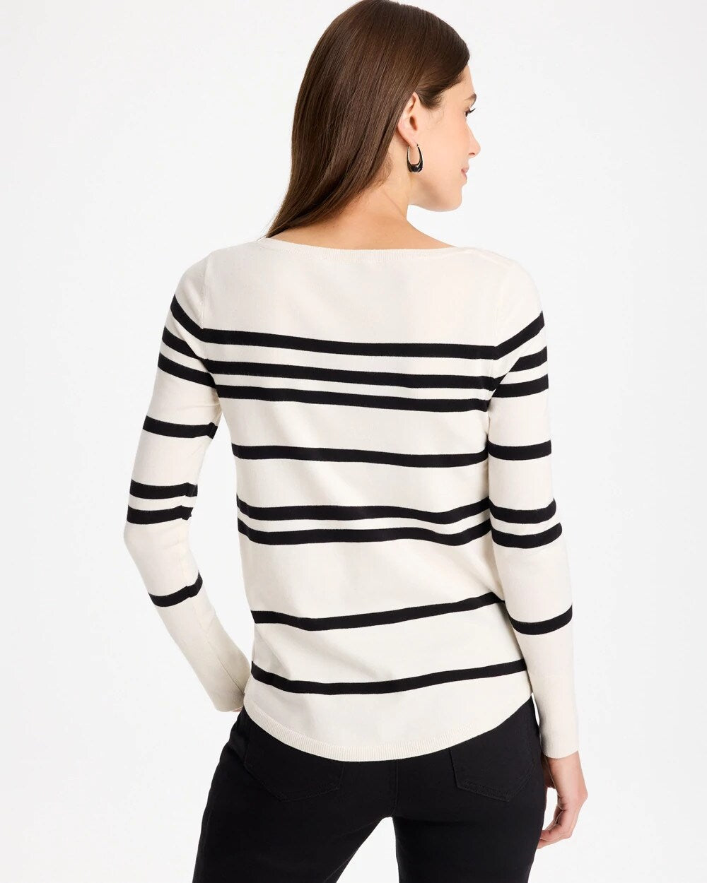 Ella Striped Bateau Pullover Sweater