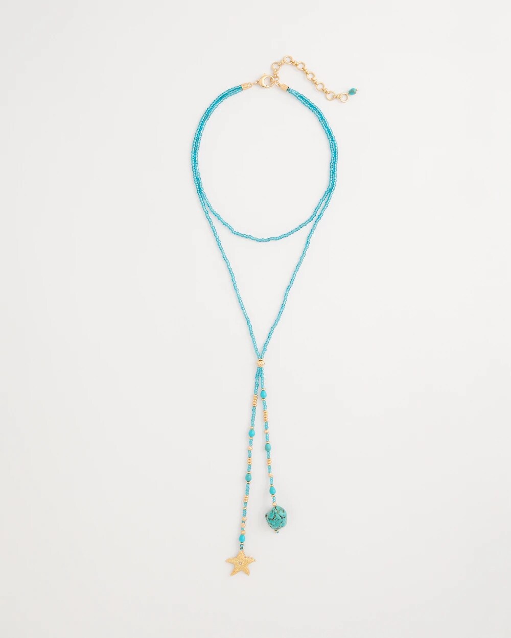 Genuine Turquoise Stone Y-Necklace
