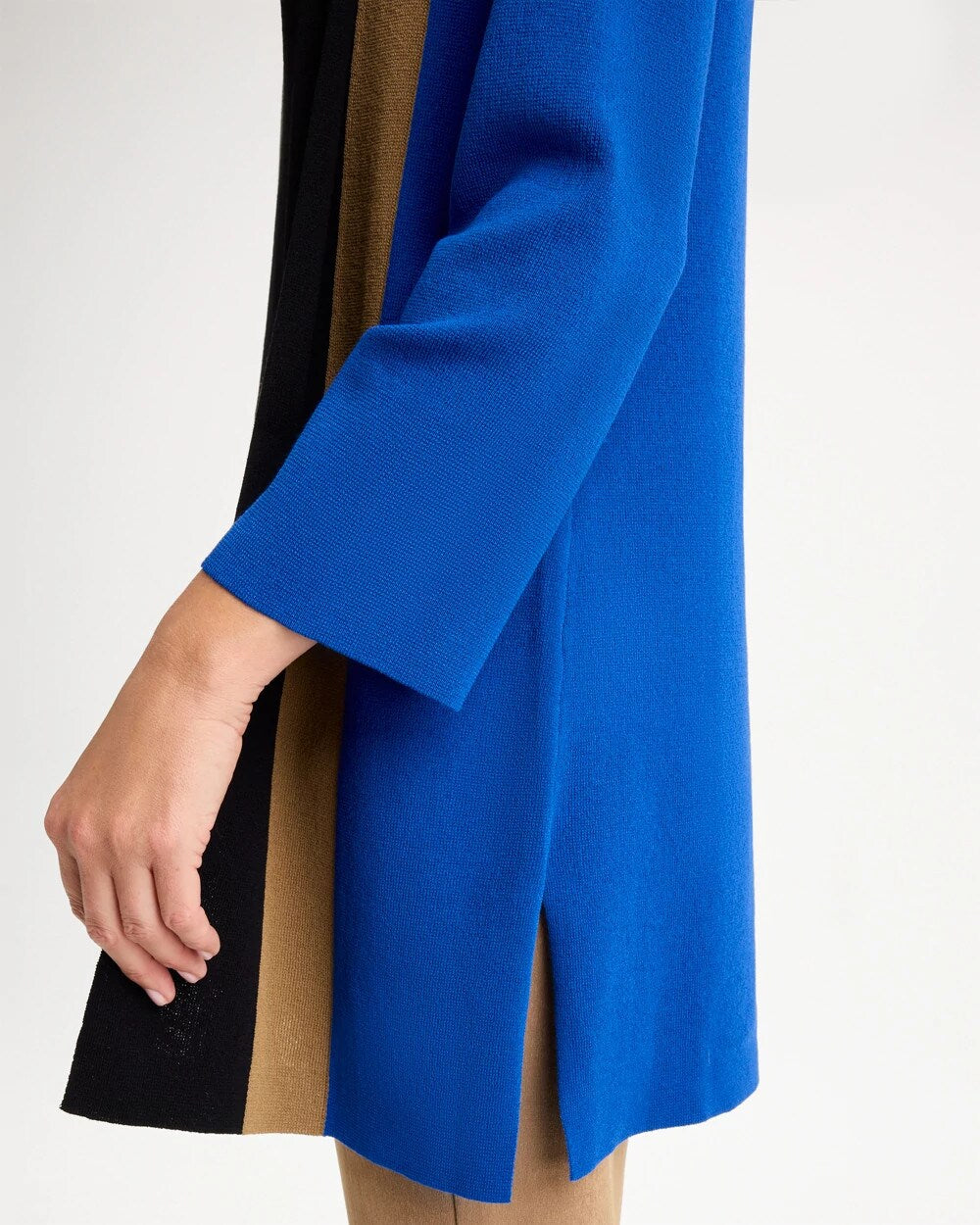 Travelers Collection Colorblock Knit Cardigan