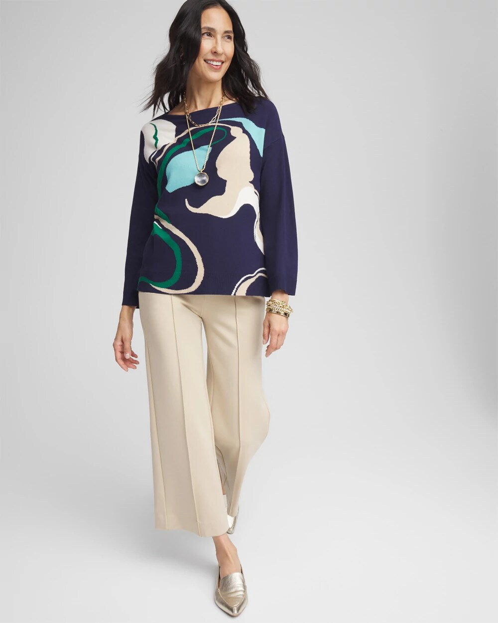 Wildflower Intarsia Pullover