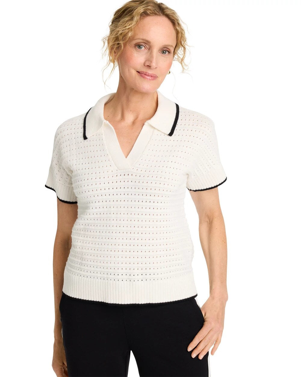 Zenergy Luxe Pointelle Sweater