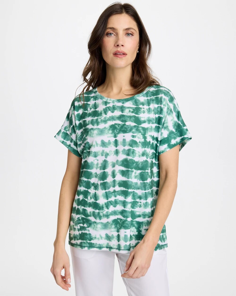 Zenergy Tie-Dye Scoop-Neck Tee