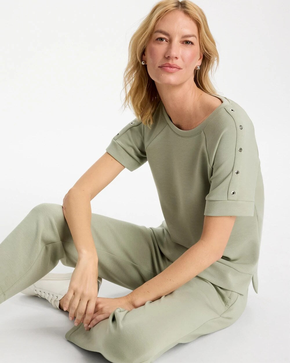 Zenergy Soft Short-Sleeve Grommet Top