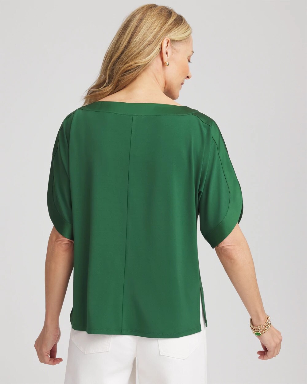 Jersey & Satin Dolman Tee
