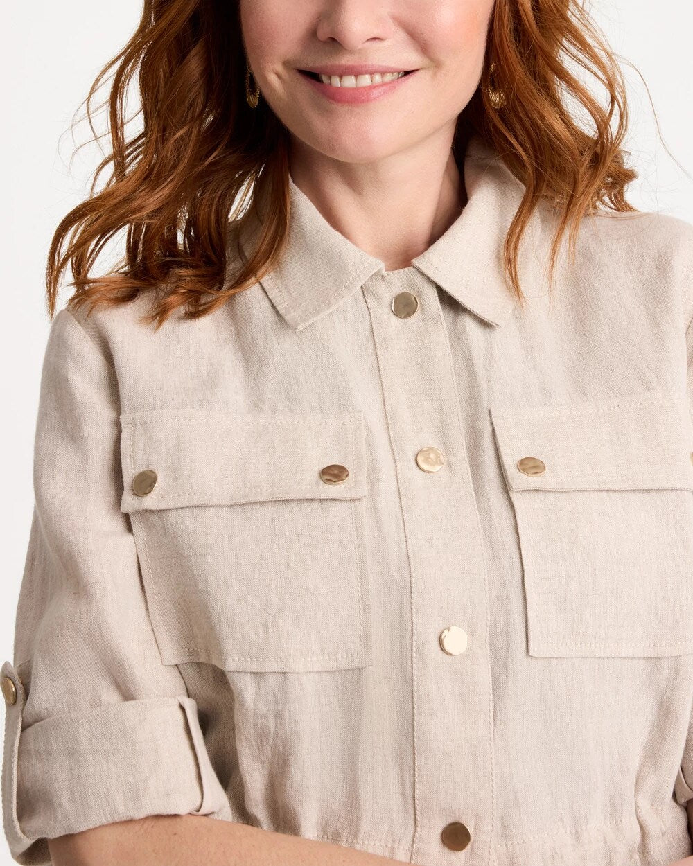 Linen Cargo Jacket