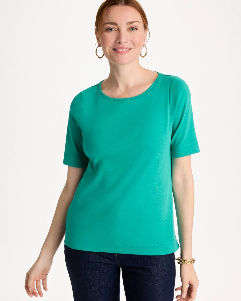 Pima Elbow Sleeve Tee