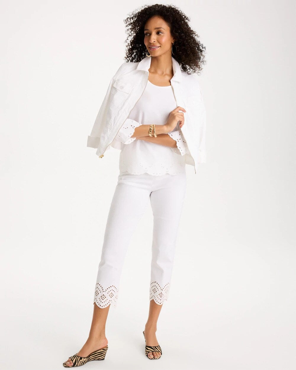 Embroidered Hem Top