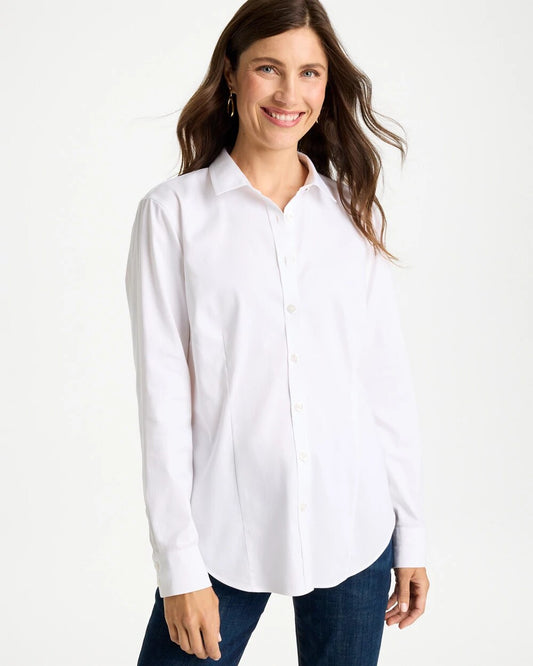 No Iron Fitted Stretch Shirt