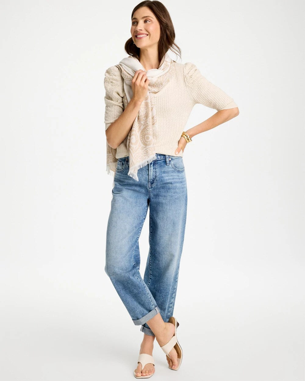Wear Now Sleeve Detail Pullover Sweater