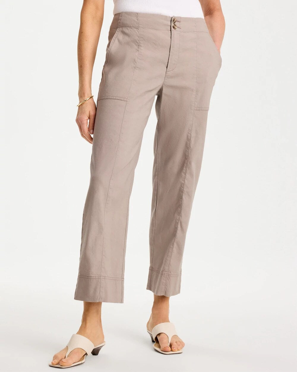 Relaxed Linen Crop Pant