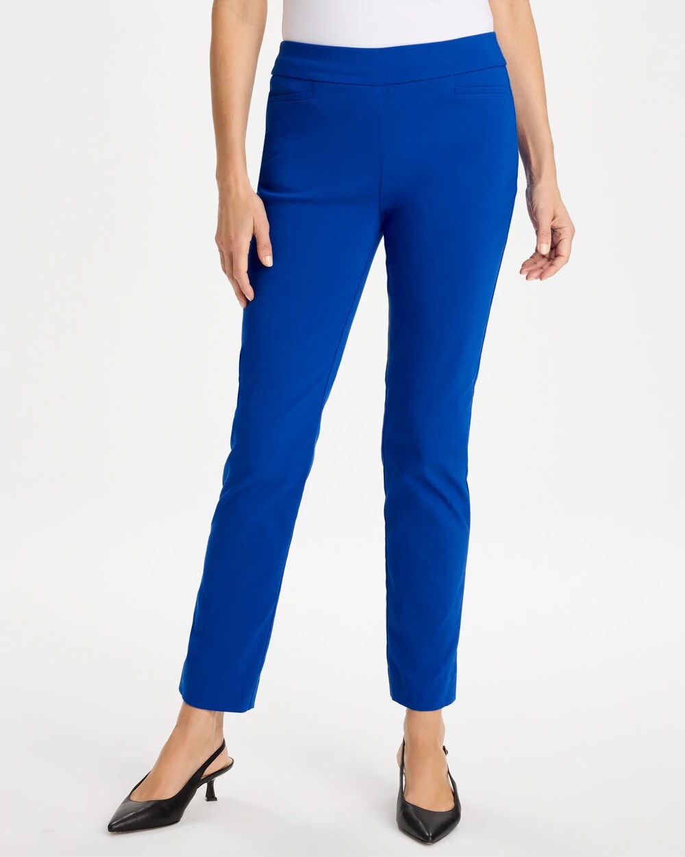 Brigitte Slim Button Hem Pants