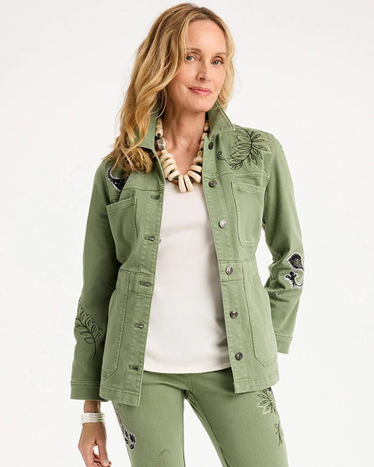 Embellished Utility Field Jacket