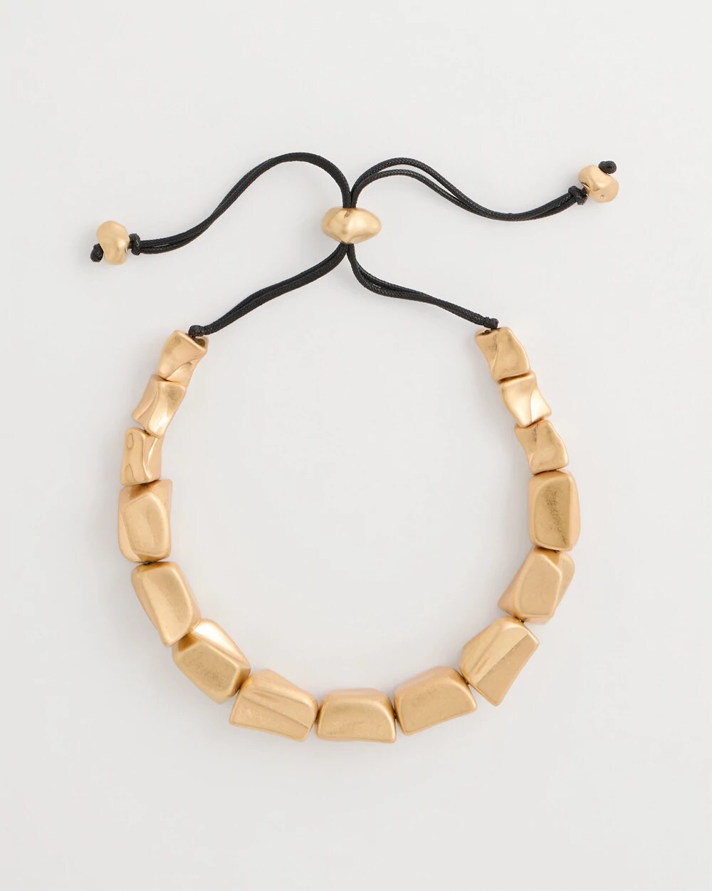 Adjustable Goldtone Nugget Necklace