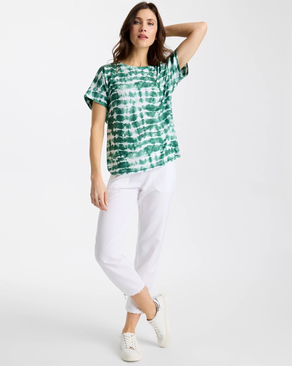 Zenergy Tie-Dye Scoop-Neck Tee