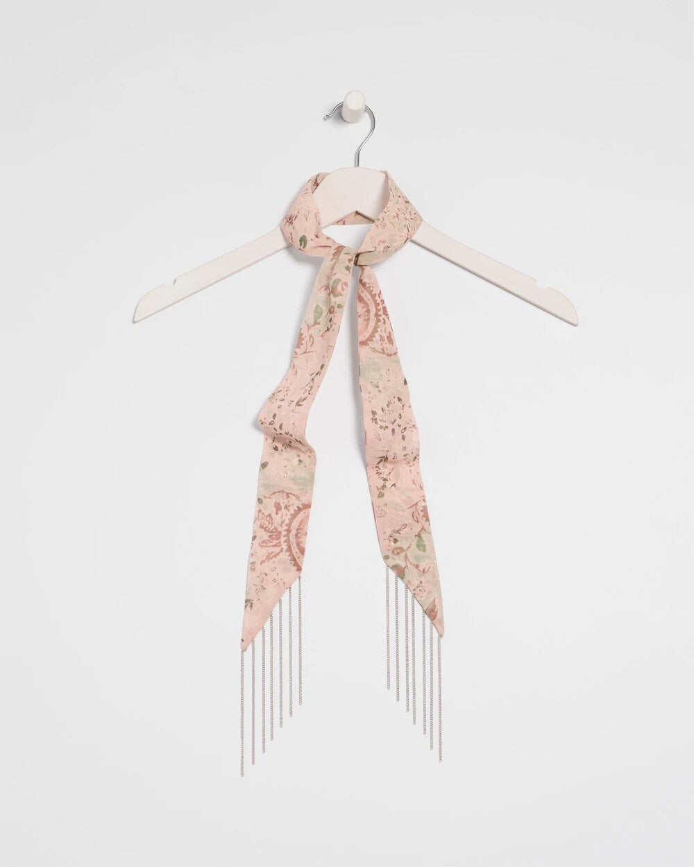 Paisley Fringe Skinny Scarf