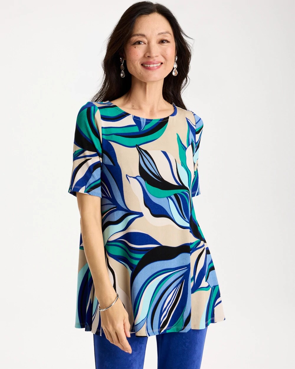 Travelers Marble Flora Swing Tunic