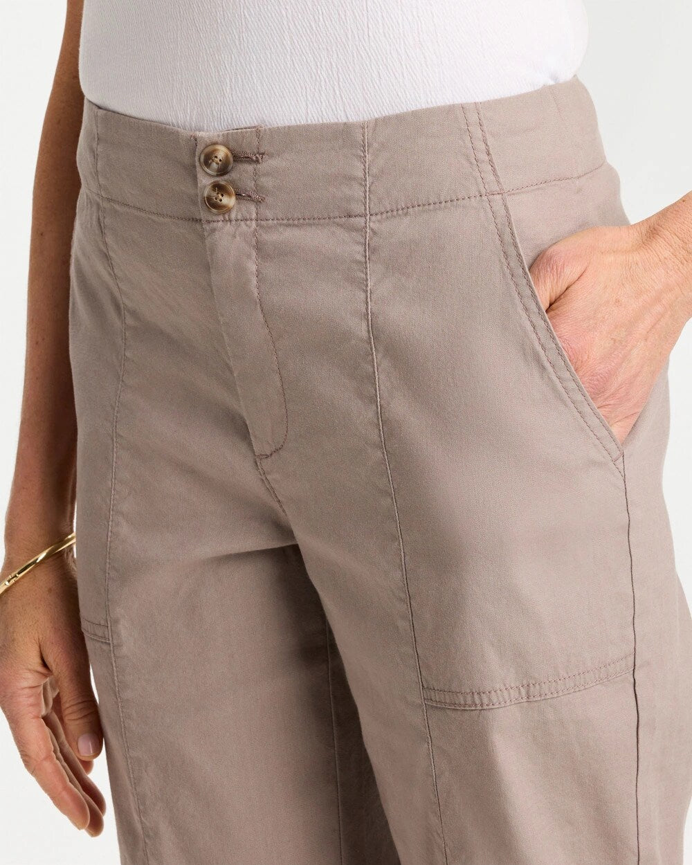 Relaxed Linen Crop Pant