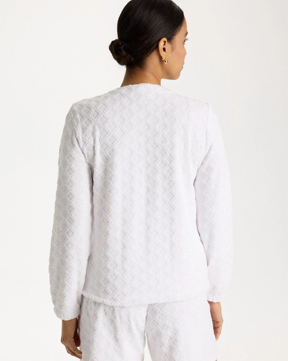 Zenergy Terry Cloth Jacquard Top