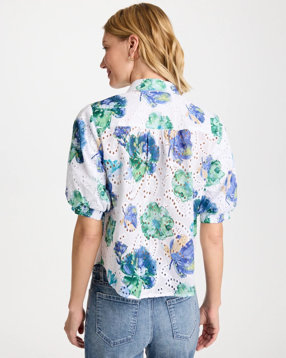 Floral Paisley Eyelet Blouse