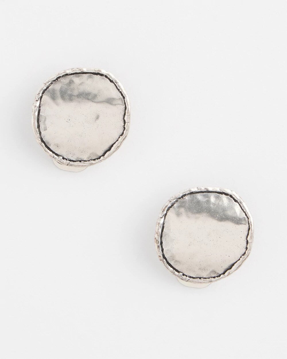 No Droop Silver Tone Clip-On Earrings