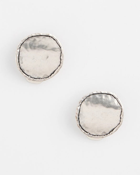 No Droop Silver Tone Clip-On Earrings