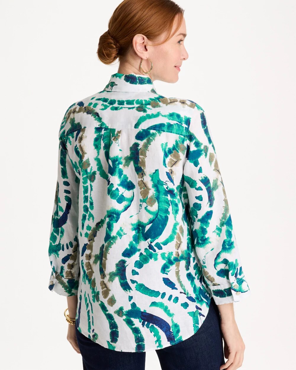 No Iron Athena Dye Linen Shirt