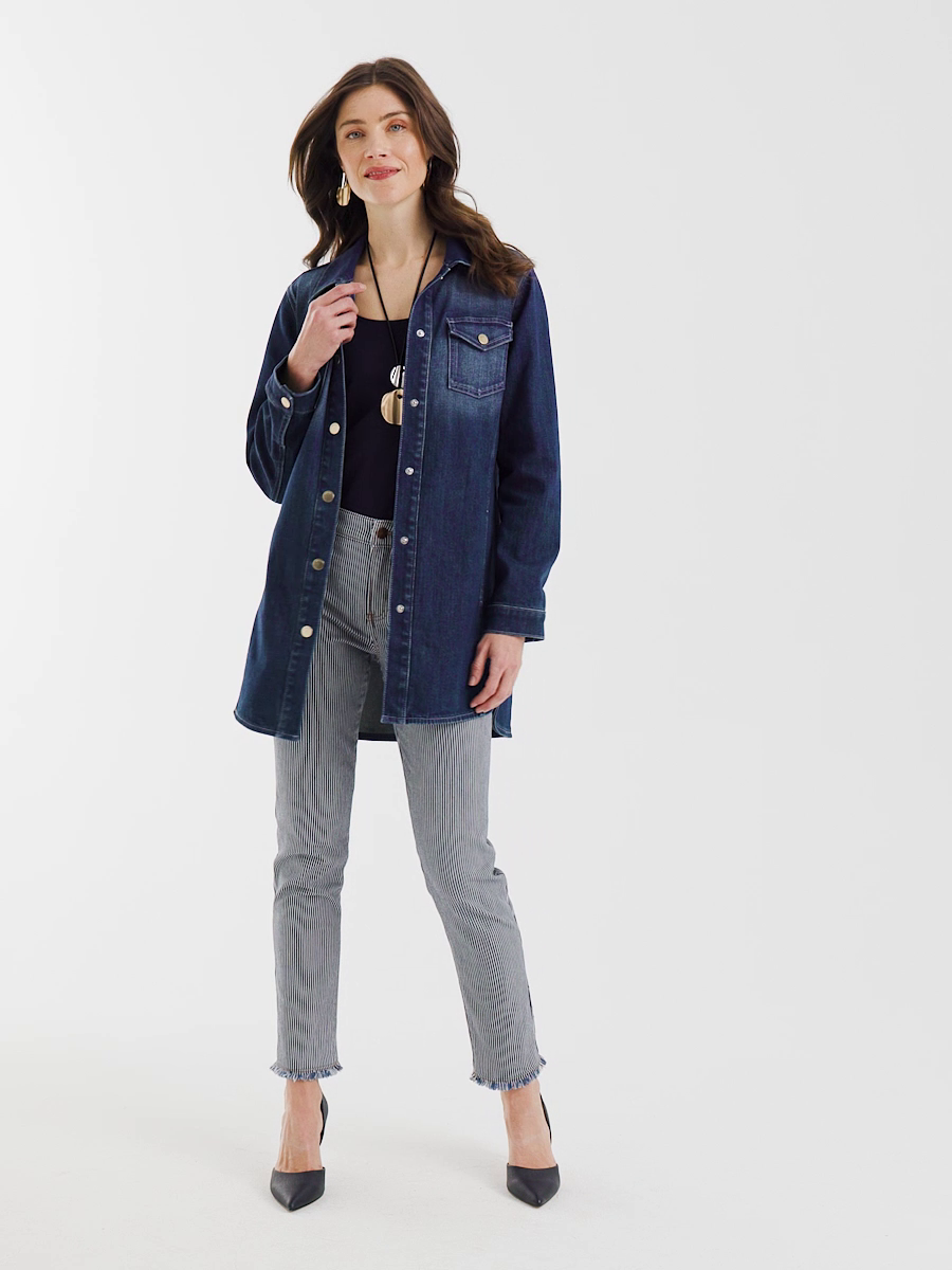 Button Down Denim Topper