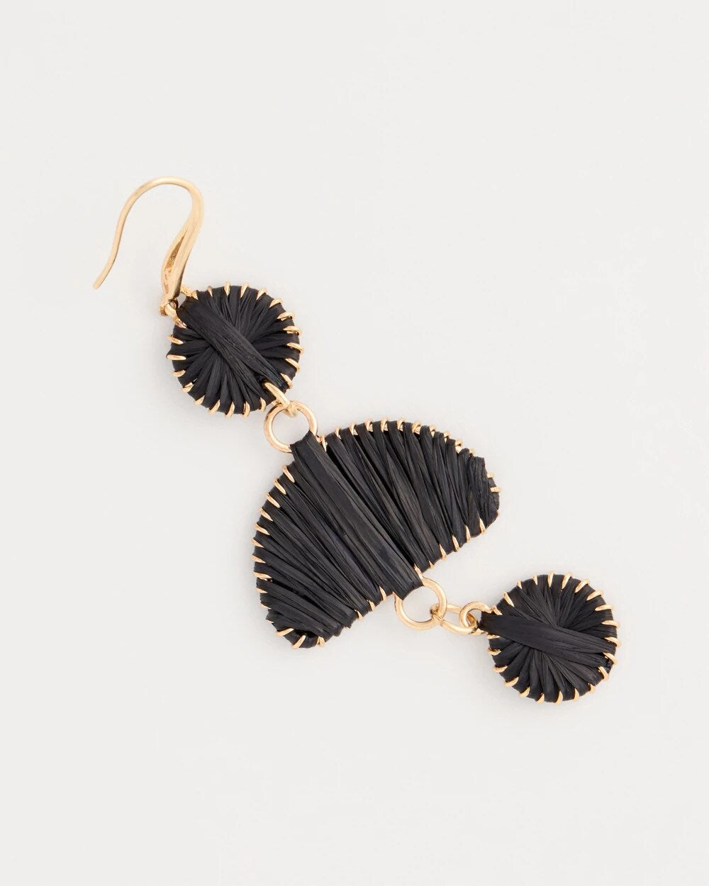 Tiered Raffia Drop Earrings