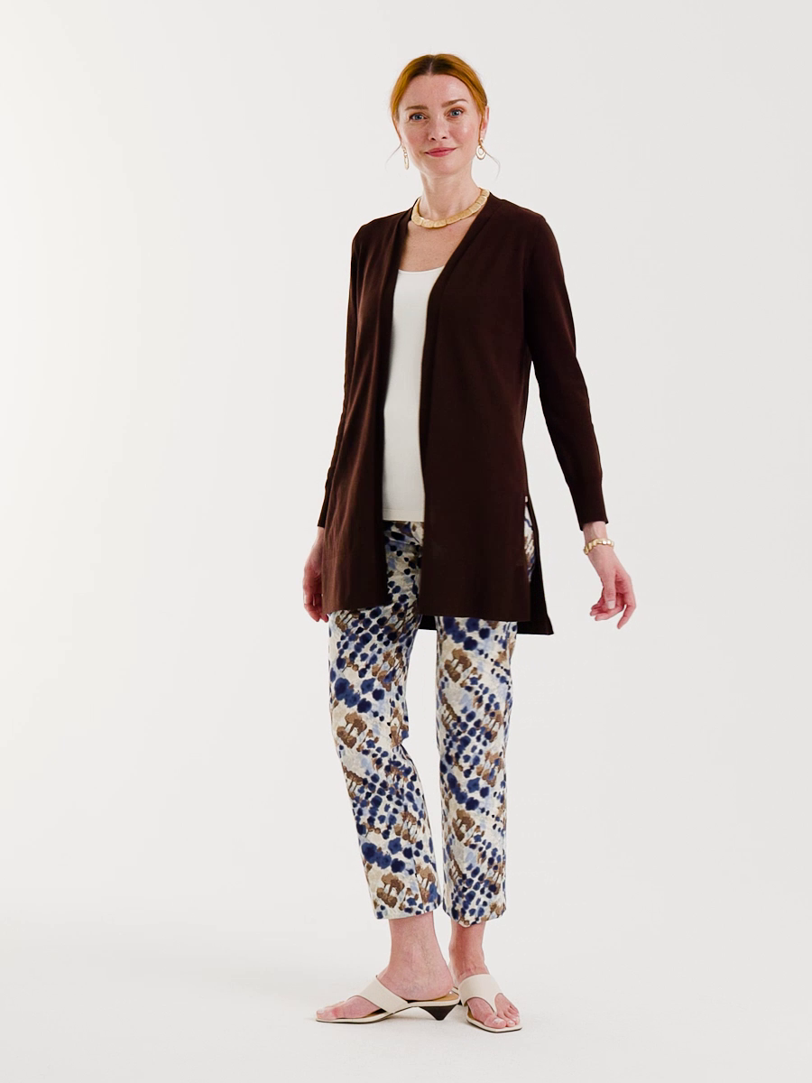 Printed Brigitte Straight Crop Pant