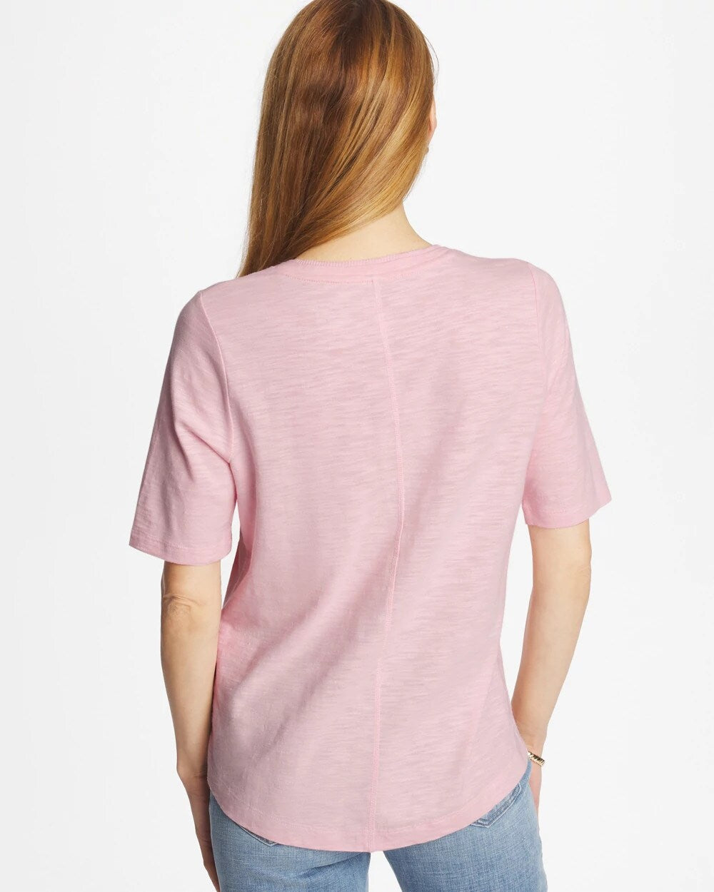 Cotton Slub V-Neck Tee