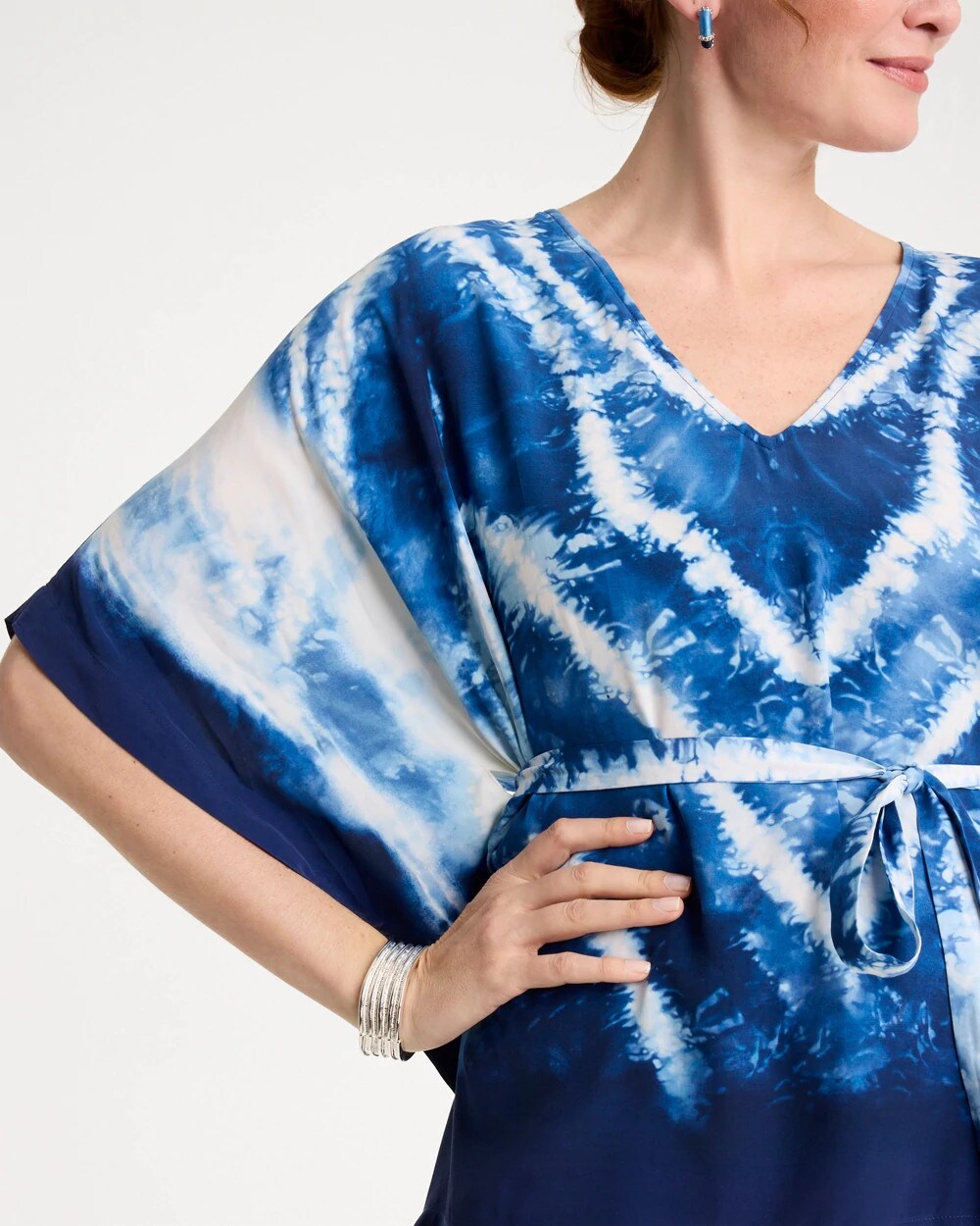 Tie Dye Belted Poncho