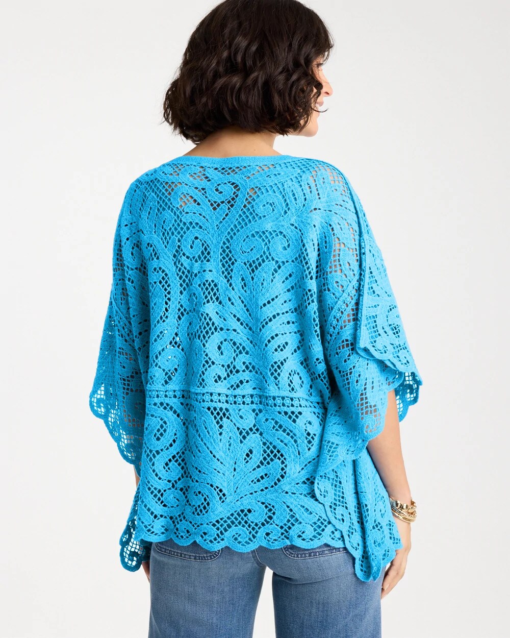 Cotton Crochet Lace Poncho
