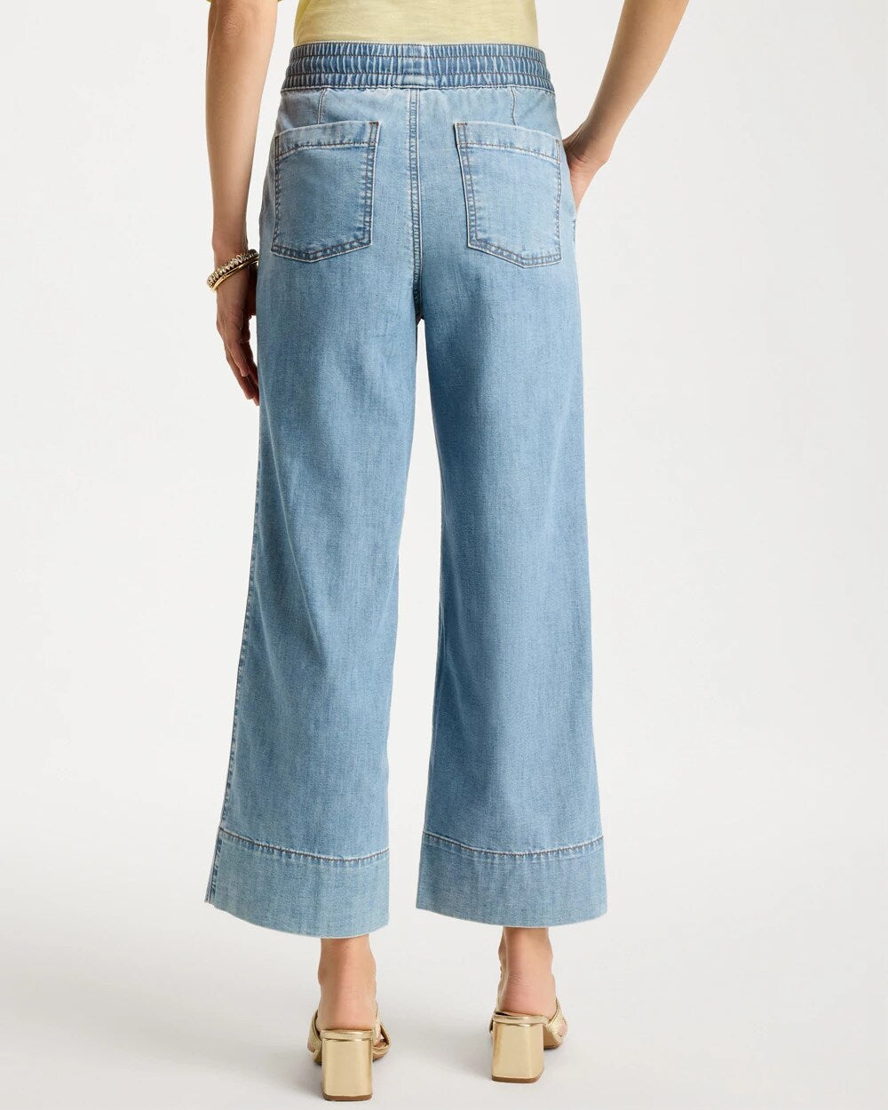 Lightweight Wide-Leg Crop Jeans