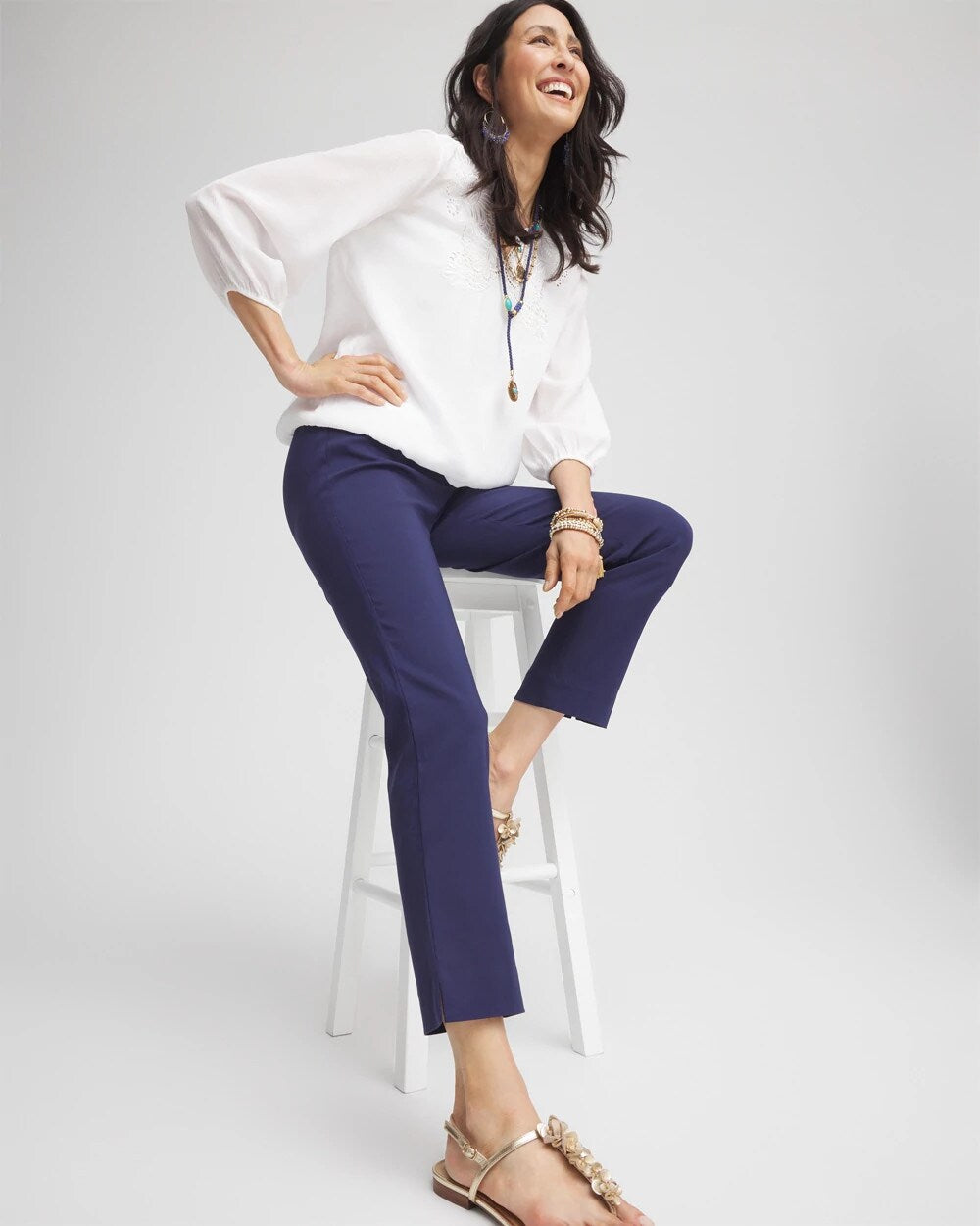 Brigitte Pull-On Cropped Pants