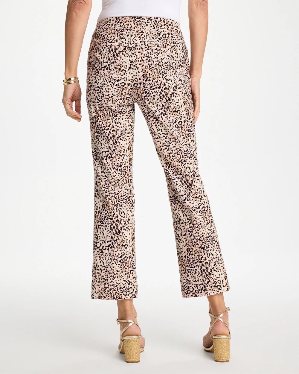 Brigitte Animal Print Crop Flare Pants